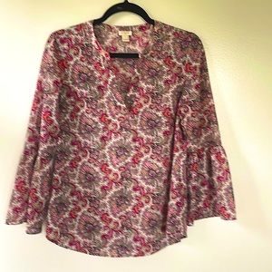 JCrew top size S with bell sleeves